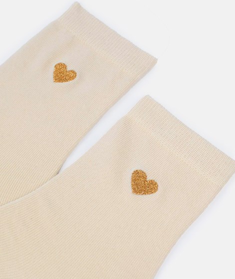 KAUF DICH GLCKLICH Socke Herz gold