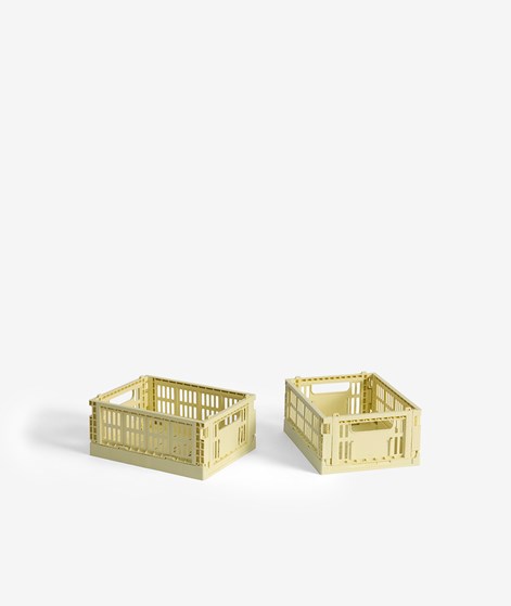 HAY Colour Crate Mini 2er Set Box Gelb