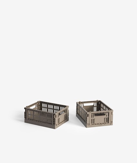 HAY Colour Crate Mini 2er Set Box Grau