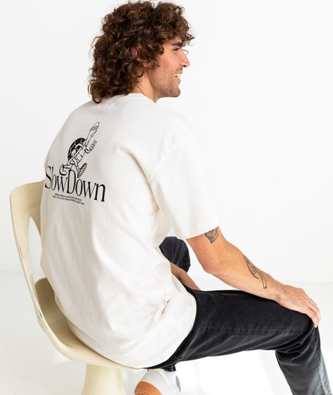 REVOLUTION Printed T-Shirt Beige