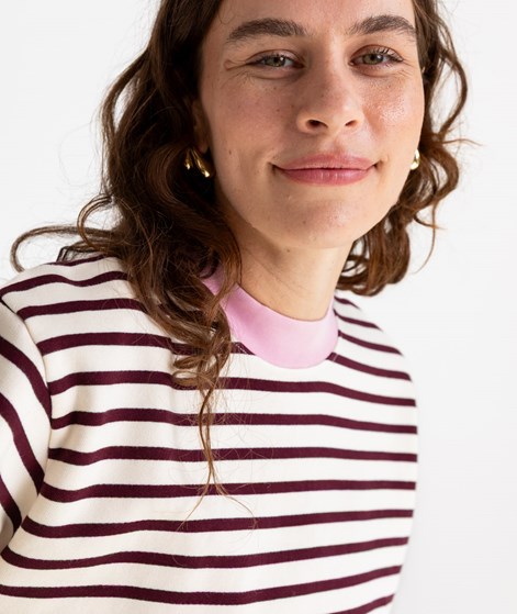 KAUF DICH GLCKLICH Streifen Sweater Rosa Akzente