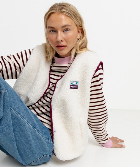 ON VACATION Wanderlust Fleece Weste Cremewei