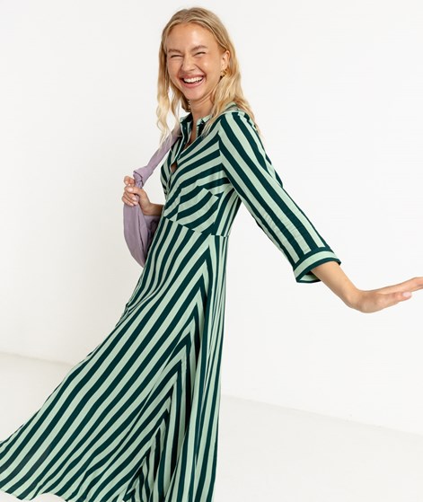 YAS YASSavanna Long Kleid Grn gestreift