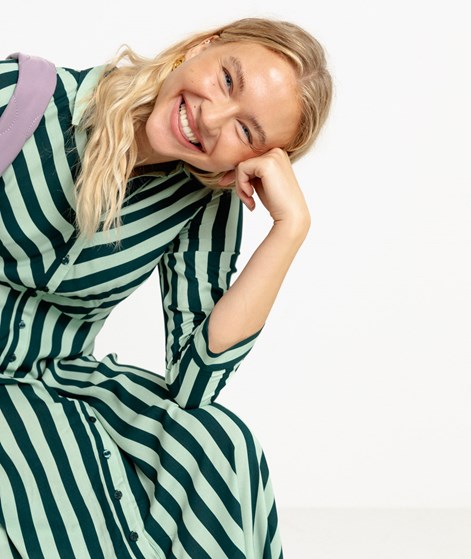YAS YASSavanna Long Kleid Grn gestreift