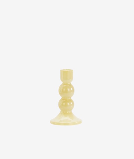 MADAM STOLTZ Glas Kerzenhalter Gelb