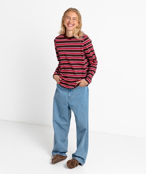 DARIADEH Rana Striped Longsleeve Braun Rosa Rot