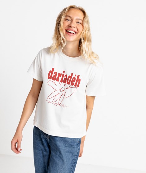 DARIADEH Signature Flower T-Shirt Cremewei