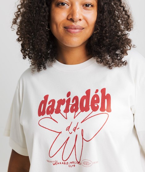 DARIADEH Signature Flower T-Shirt Cremewei