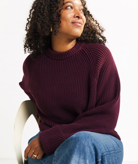 DARIADEH Justyna Pullover Bordeauxrot
