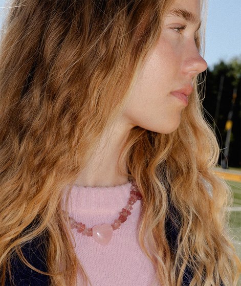 KAUF DICH GLCKLICH Kette Rosenquarz Rosa