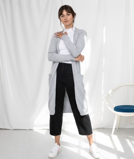 VILA VIRil Long Cardigan light grey