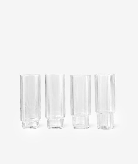 FERM LIVING Ripple Long Glas Set of 4