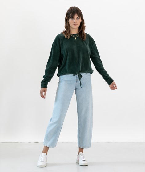 KAUF DICH GLCKLICH Sweater petrol aus Bio-Baumwolle