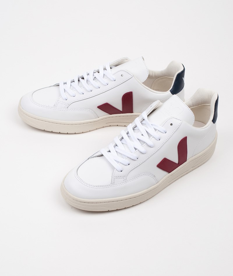 VEJA V-12 Sneaker white/marsala/nautico