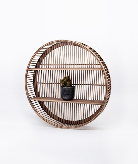 MADAM STOLTZ Round Bamboo Shelf