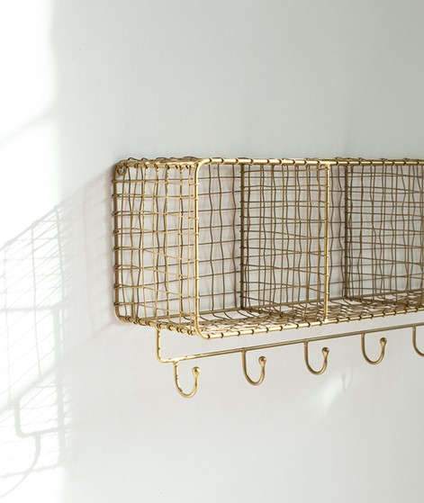 MADAM STOLTZ Hanging Shelf w/ Hooks