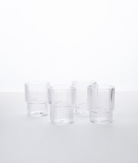 FERM LIVING Ripple Schnapsglas 4er Set