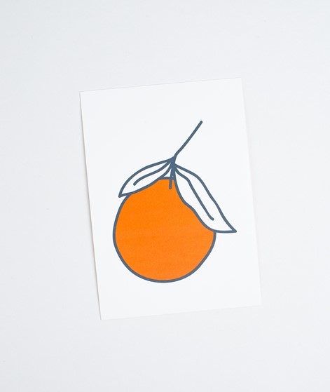 KAUF DICH GLÜCKLICH Postkarte Orange