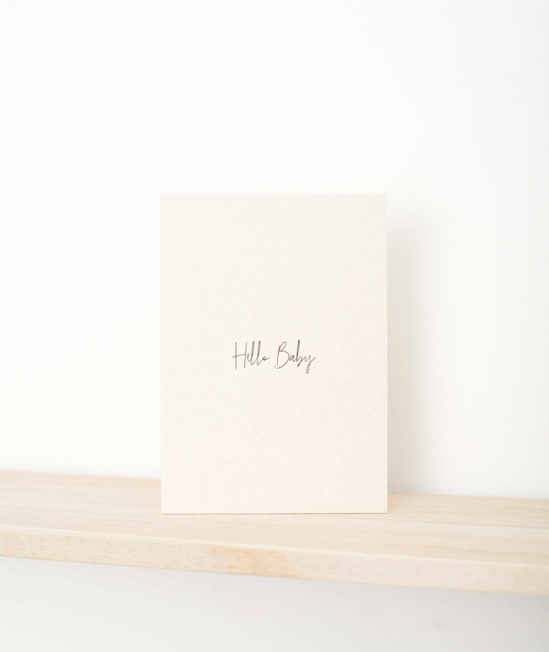Papier Ahoi Postkarte Hello Baby