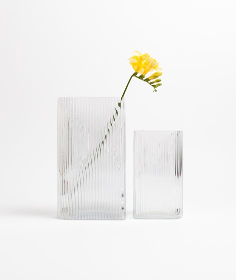 HKLIVING Clear Ribbed Vase