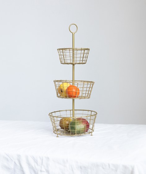 MADAM STOLTZ Iron Etagere gold