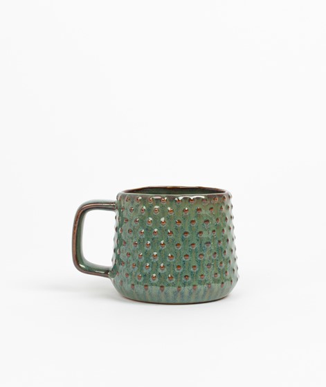 MADAM STOLTZ Stoneware Dots Tasse grn