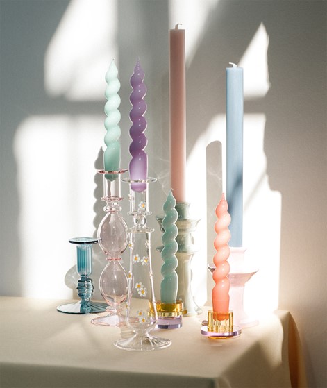 ANNA + NINA Daisy Kerzenhalter glas