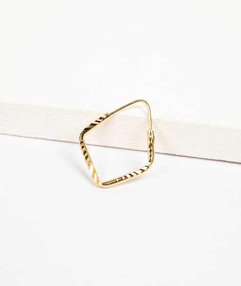 FLAWED Tiny Square Hoop gold