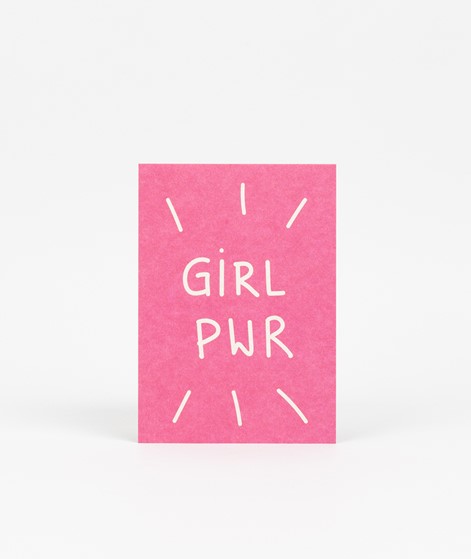 KAUF DICH GLCKLICH Postkarte girl pwr