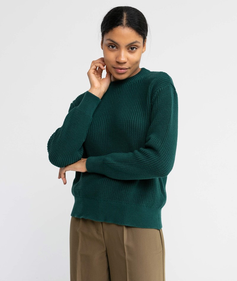 Ale Converteren produceren KAUF DICH GLÜCKLICH Strickpullover grün aus Bio-Baumwolle 64731