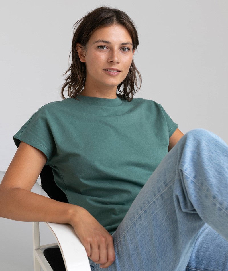 KAUF DICH GLÜCKLICH T-Shirt grün aus Bio-Baumwolle