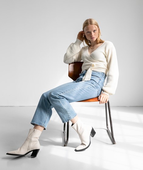 KAUF DICH GLCKLICH Cardigan creme aus Bio-Baumwolle