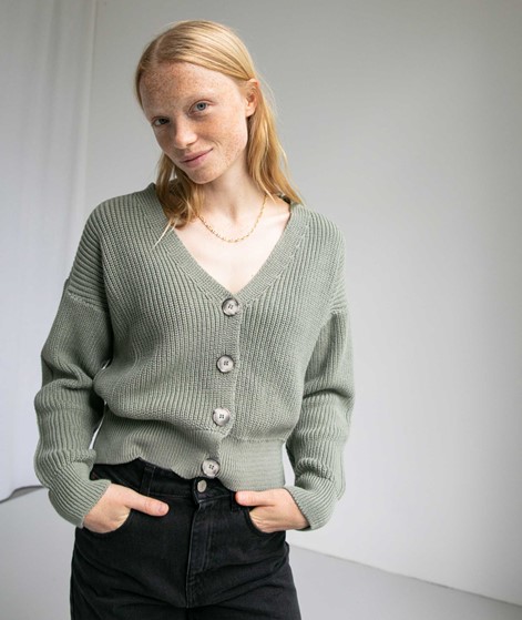 KAUF DICH GLCKLICH Cardigan mint aus Bio-Baumwolle