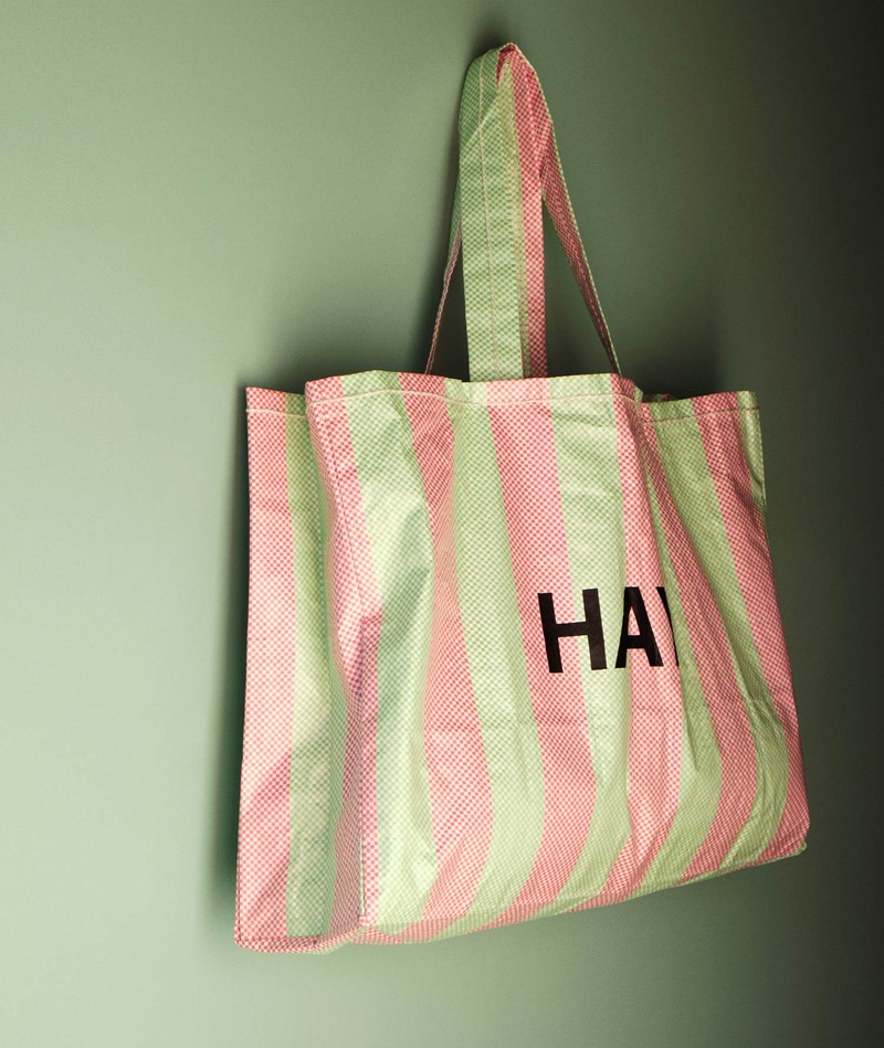 HAY Candy Stripe Shopper green and red