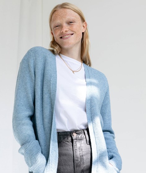 VILA VIRil Rib Cardigan hellblau