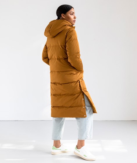 YAS YASPuffa Long Down Mantel braun