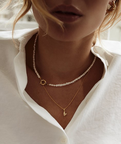 FLAWED Classic Pearl Kette gold