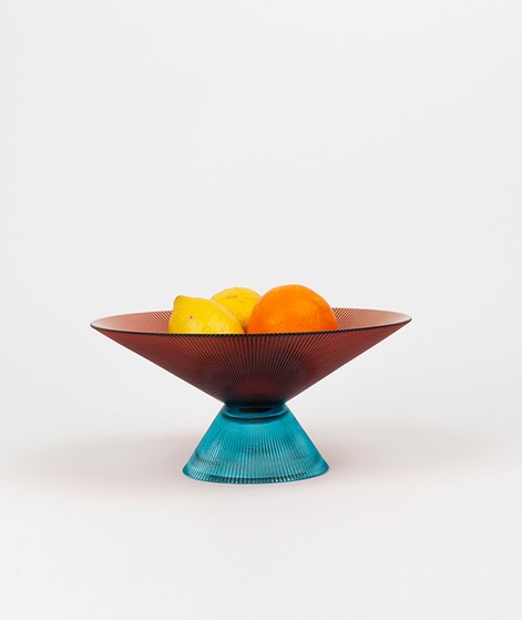 HBSCH Glas Schale orange/blau