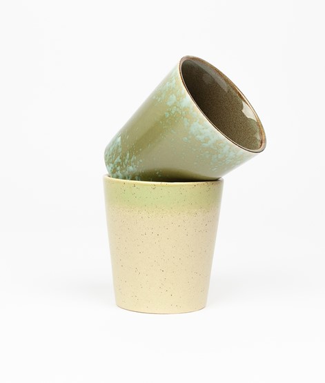 HKLIVING Ceramic 70`s Mug grün