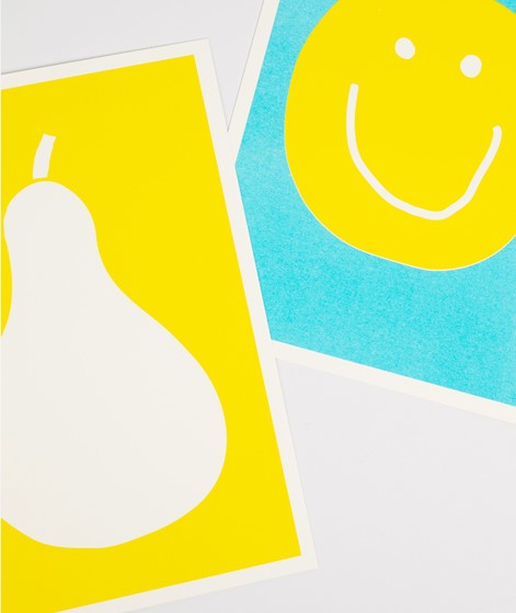 KAUF DICH GLCKLICH Mini Poster A5 Birne