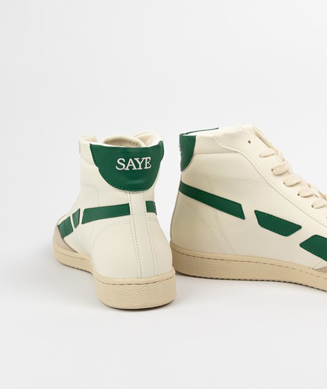 SAYE `89 Vegan Hi Green Sneaker weiß