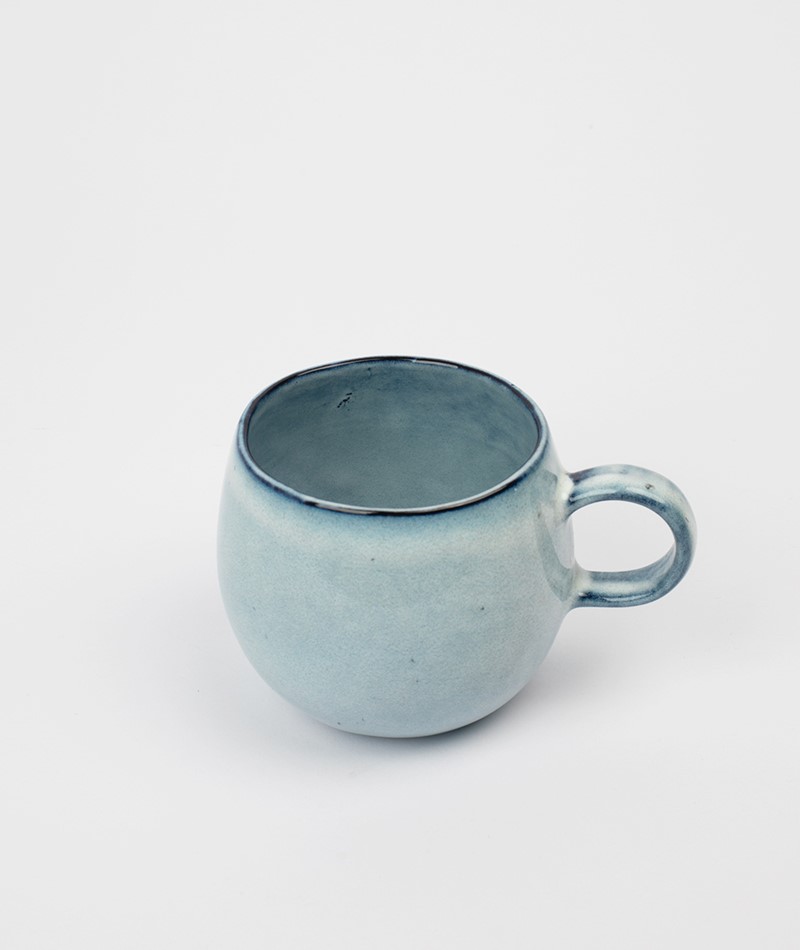 10,5cm H.9cm rund Keramik Bloomingville Tasse Becher SANDRINE blau fГјr 500ml D 