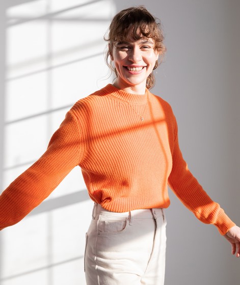 KAUF DICH GLÜCKLICH Pullover orange aus Bio-Baumwolle