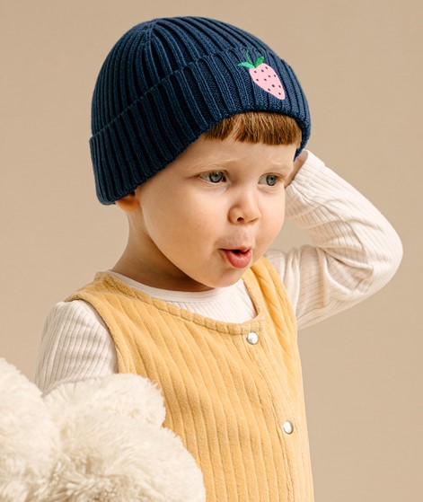 KAUF DICH GLÜCKLICH KIDS Mütze blau aus Bio-Baumwolle