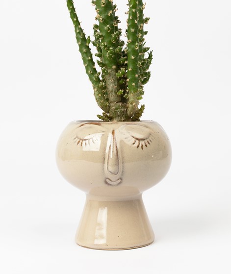 MADAM STOLTZ Blumentopf klein beige