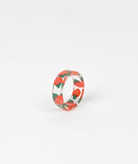 EBBA Ring Straberry transparent