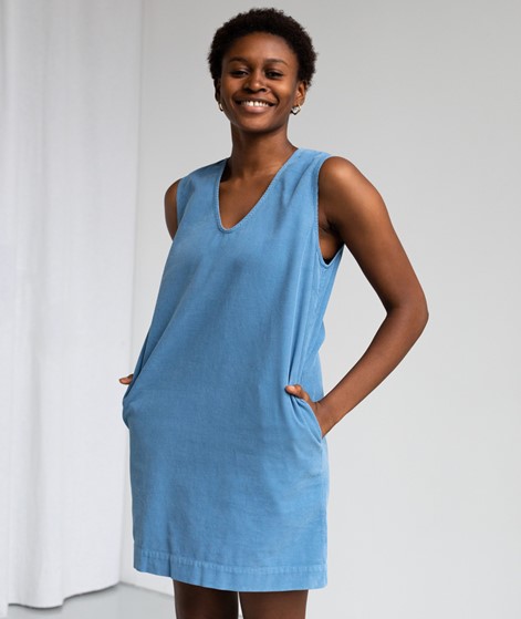 KAUF DICH GLÜCKLICH Kleid blau aus Bio-Baumwolle