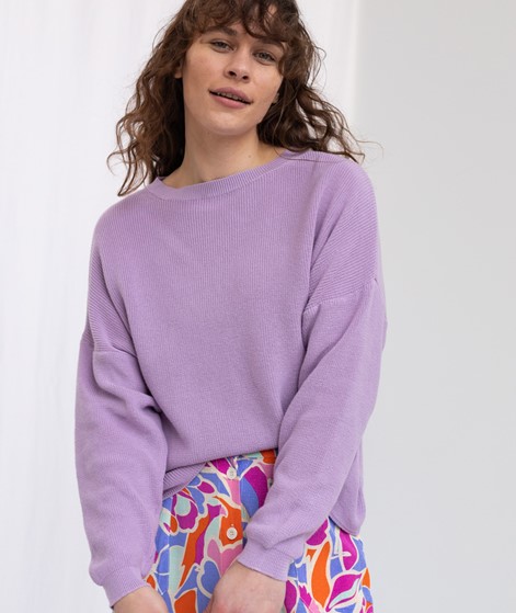 KAUF DICH GLÜCKLICH Pullover lila aus Bio-Baumwolle