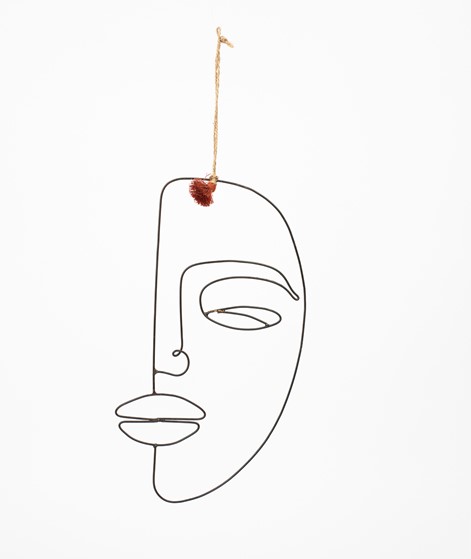 MADAM STOLTZ Hanging Iron Face braun