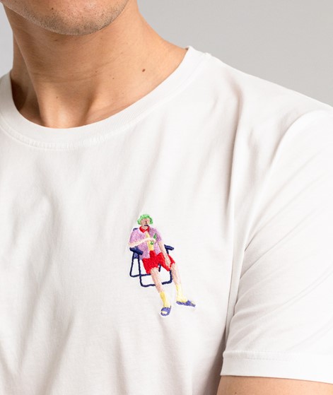 OLOW  Claquette Chaussette T-Shirt weiß